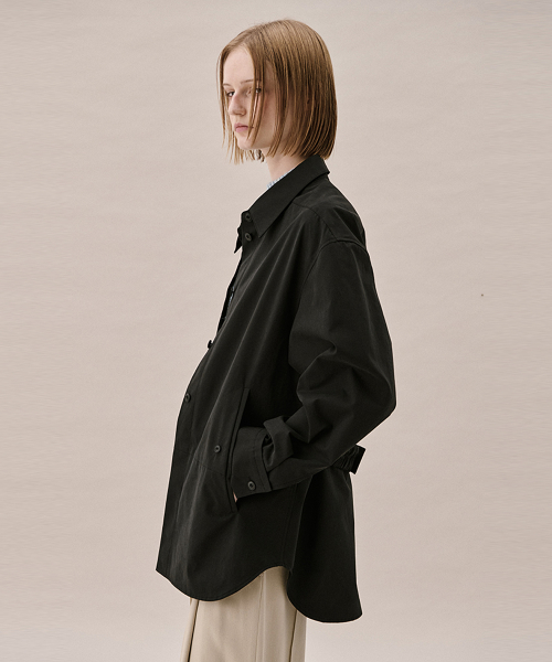 COTTON BLEND OVERSHIRT_CHARCOAL