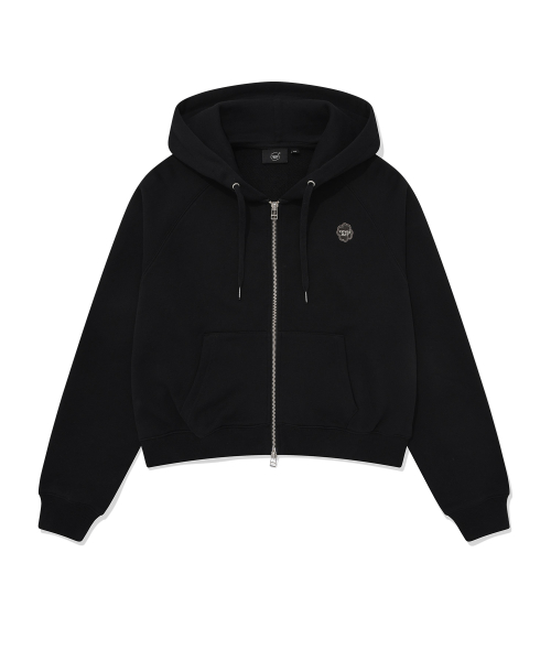 Женский оверсайз зип-худи Clover Heart Raglan Black