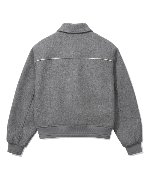 Женская шерстяная Varsity куртка — Gray