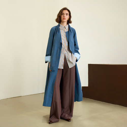 YY_Loose cotton trench coat