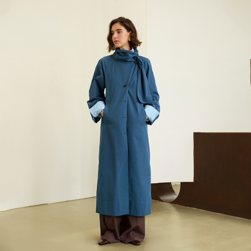 YY_Loose cotton trench coat