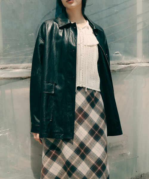 LUCY LEATHER JACKET(BK)
