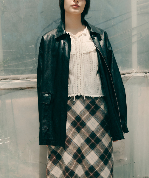 LUCY LEATHER JACKET(BK)