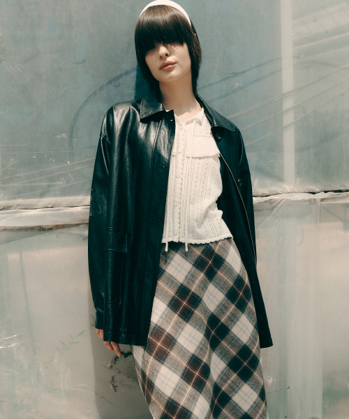 LUCY LEATHER JACKET(BK)