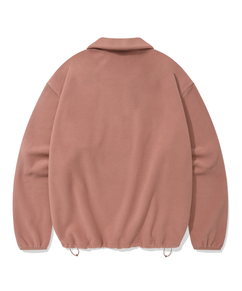Флисовый анорак с арочным логотипом Dusty Pink