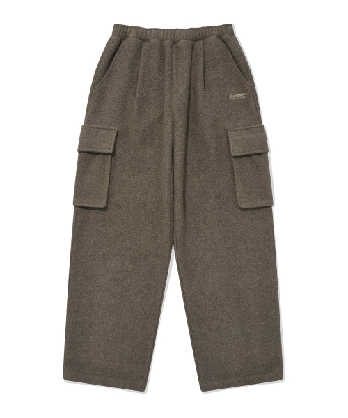 Брюки карго полуширокие из букле-джерси с одной складкой Olive