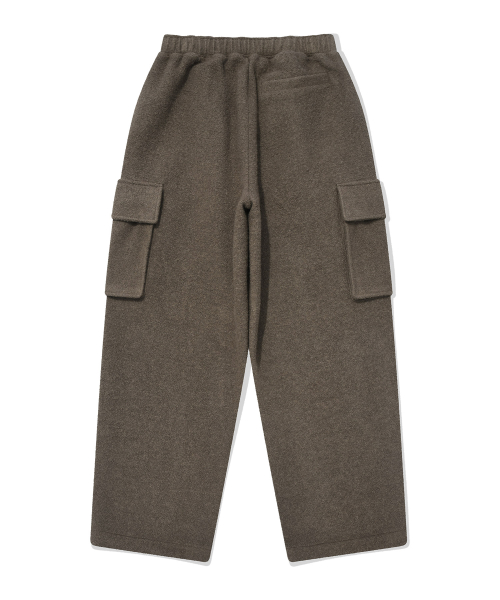 Брюки карго полуширокие из букле-джерси с одной складкой Olive