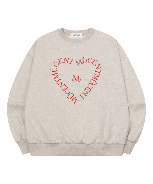 Heart Lettering Loose Fit Long Sleeve Sweatshirt Unisex (3 Colors) thumbnail 18