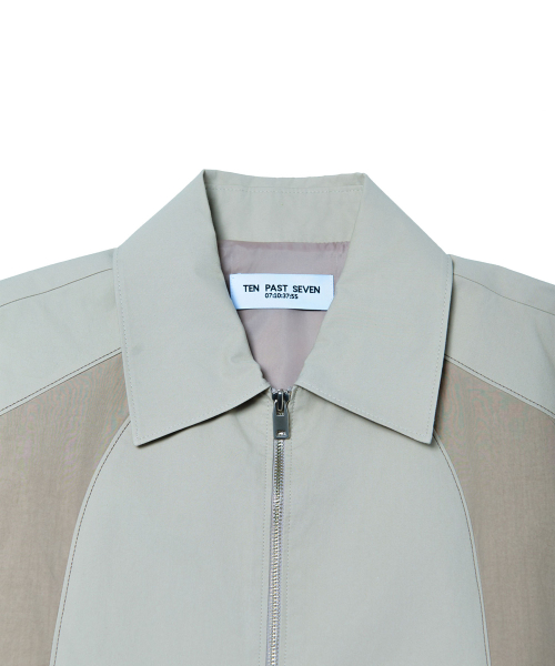 Куртка-блузон с контрастной строчкой - light grey