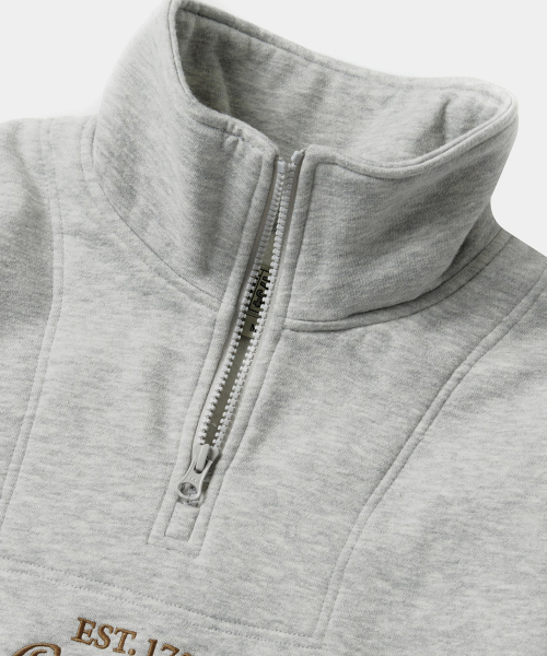 CU BIG SCRIPT TERRY H/ZIP SWEATSHIRTS Mсерый