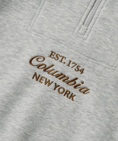 CU BIG SCRIPT TERRY H/ZIP SWEATSHIRTS Mсерый