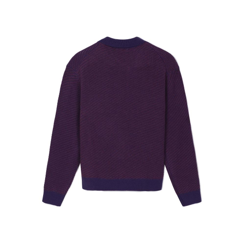 Кардиган Thierry из смесовой шерсти с жаккардом Purple