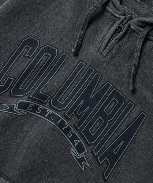 CU 80S VINTAGE H/FLEECE H/ZIP DYEING HOODIE Charcoal