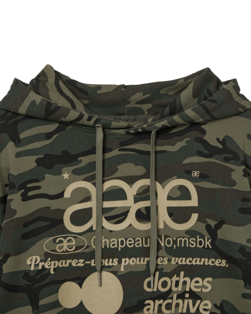 MUSINSA公式 | AEAE WEB LOGO LOOSED HOODIE [CAMO]