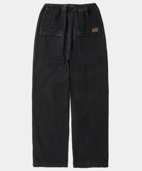 SL-LABEL поясные парашютные джинсы Black Denim