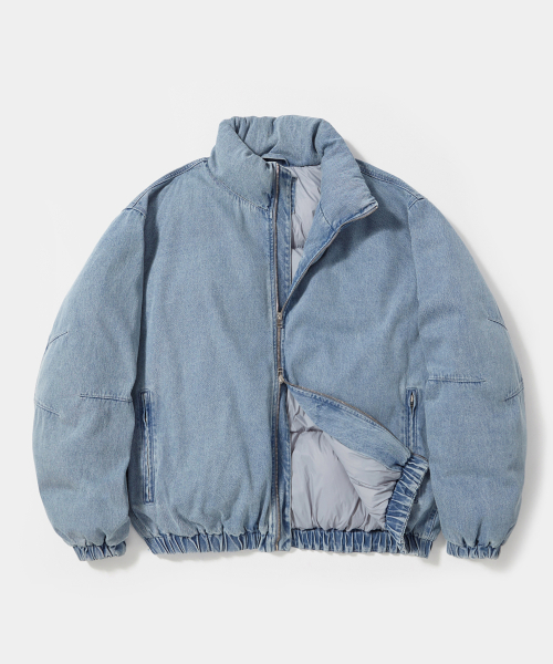 Джинсовый пуховик оверсайз B/S STREET DENIM OVER PUFFER Light Denim