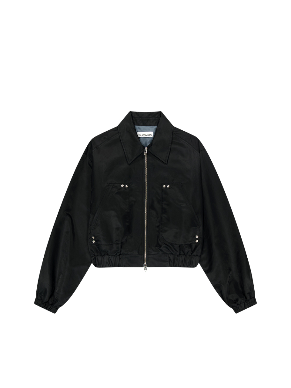 【韓国TUOMIO トゥオミオ】RUFFLE BOMBER JACKET MUSINSA公式 | TUOMIO RUFFLE BOMBER JACKET [BLACK]