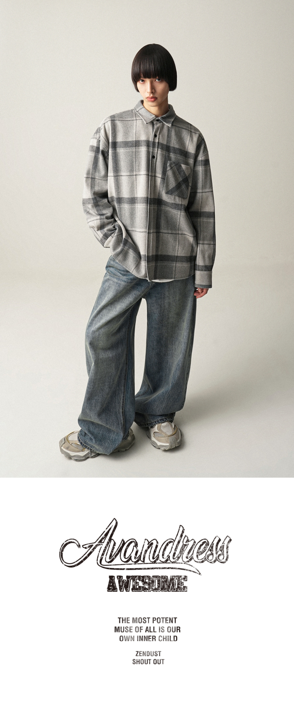 AVANDRESS ♥ Snap Wide Denim Pants /追跡付 MUSINSA | AVANDRESS Snap Wide Denim Pants BLACK