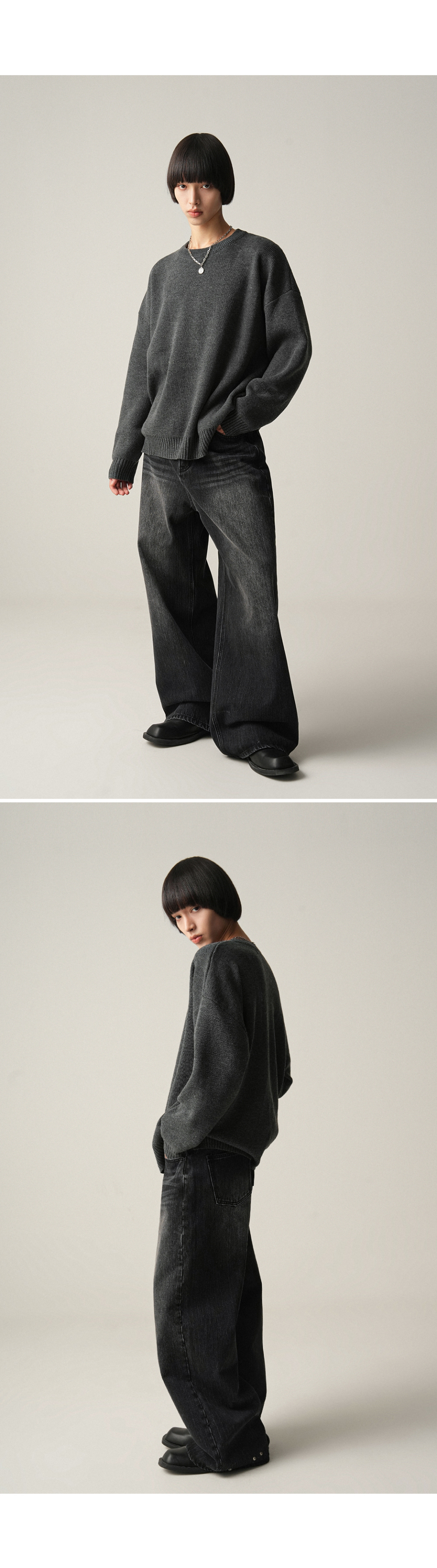 AVANDRESS ♥ Snap Wide Denim Pants /追跡付 AVANDRESS ♥ Snap Wide Denim Pants /追跡付