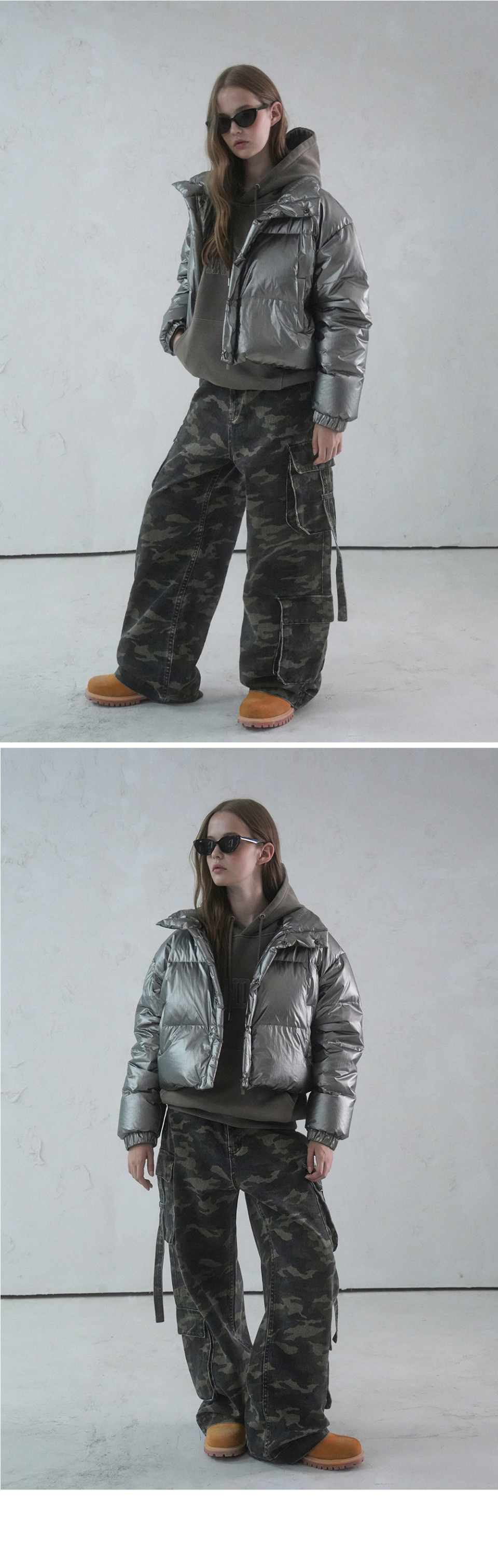 MUSINSA | AVANDRESS Ribbon Wide Cargo Pants CAMO