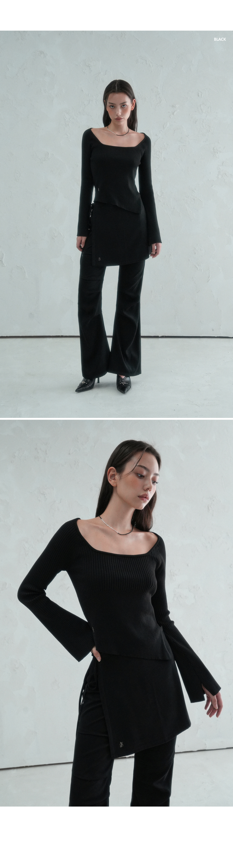 어반드레스(AVANDRESS) Wrap Layered Pants - 2COL - 사이즈