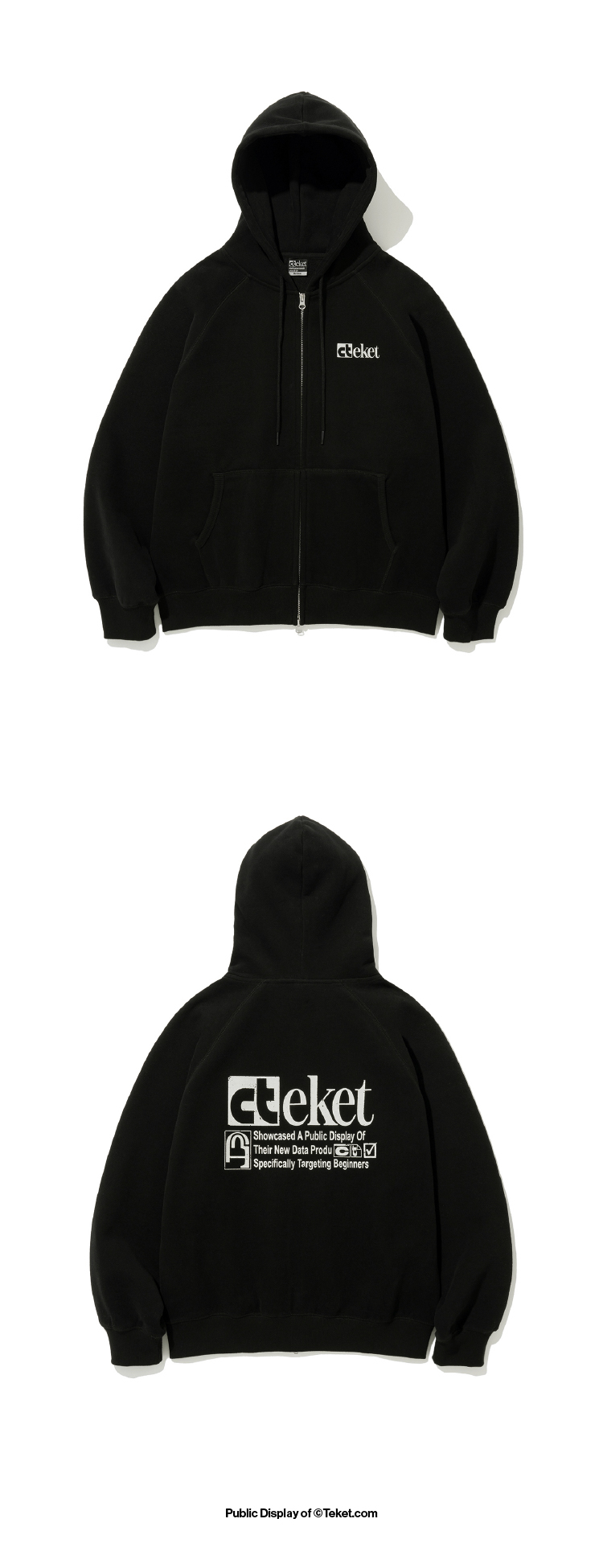 Plan Zip-Up Hoodie Black 상세 이미지 2