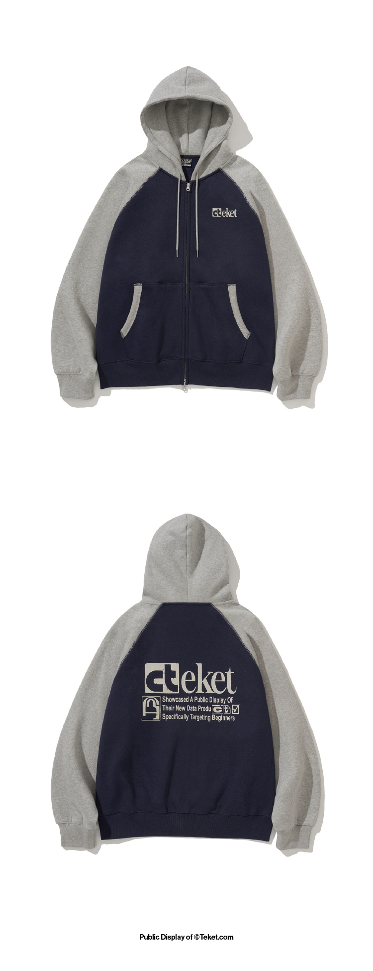 Plan Zip-Up Hoodie Navy 상세 이미지 2