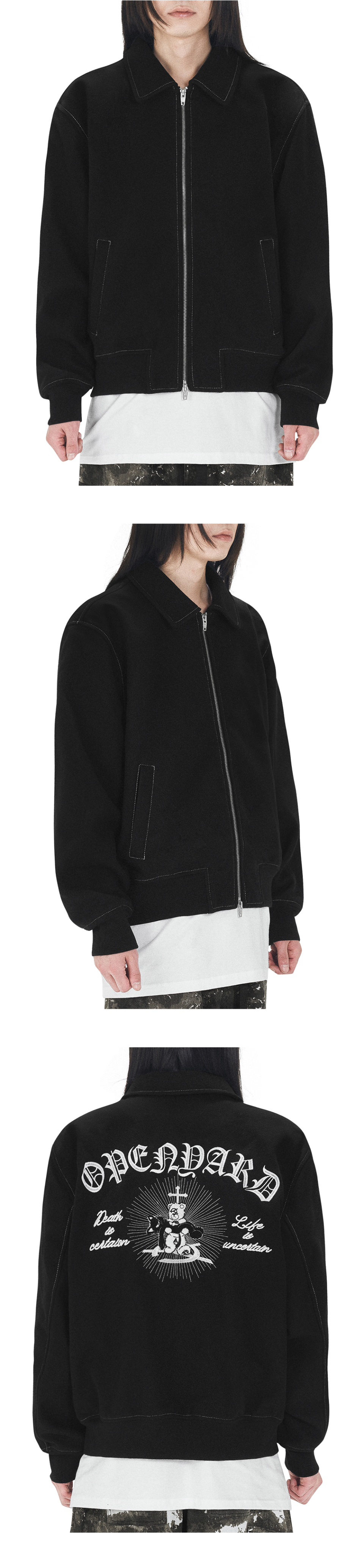 ★OY★PIETA ODOLLY STITCH VARSITY JACKET - BLACK★正規品 오와이(OY) PIETA ODOLLY STITCH VARSITY JACKET - BLACK