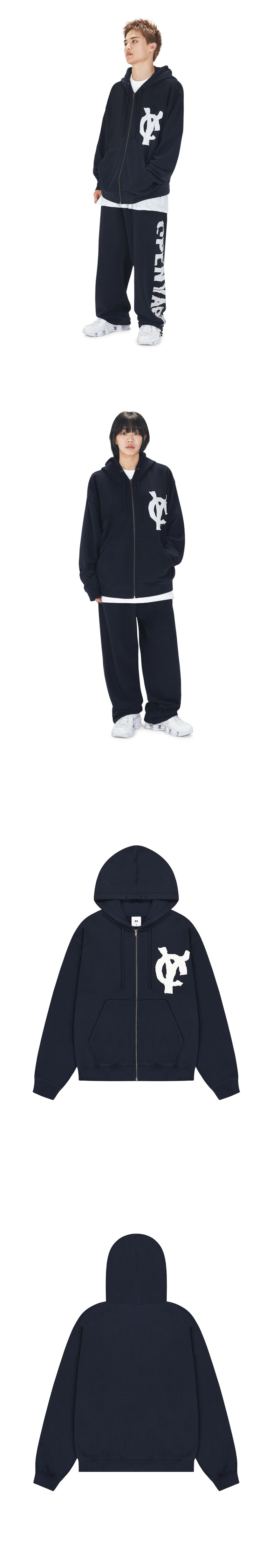 ★OY★LOGO PATCH HOODIE ZIP UP - NAVY★正規品/韓国直送料込 OY (오와이) Ι OPENYARD