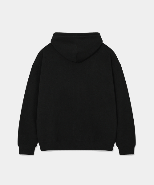 Флисовое худи на молнии Dolphin Chain Embroidered Black