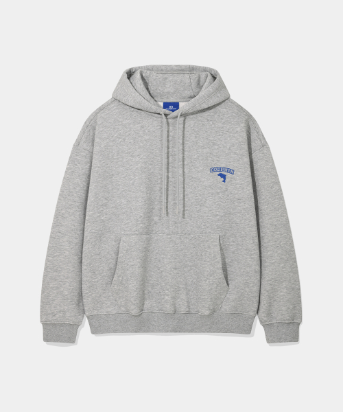 [Комплект] Худи с начесом и вышивкой Dolphin & джоггеры Melange Gray