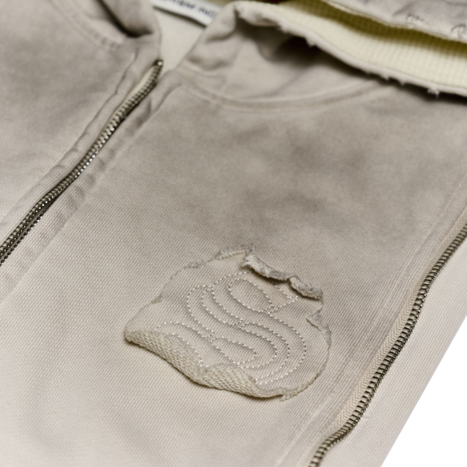 MUSINSA | SCHISM INDUCING ASSEMBLY ZIP HOODIE GREY