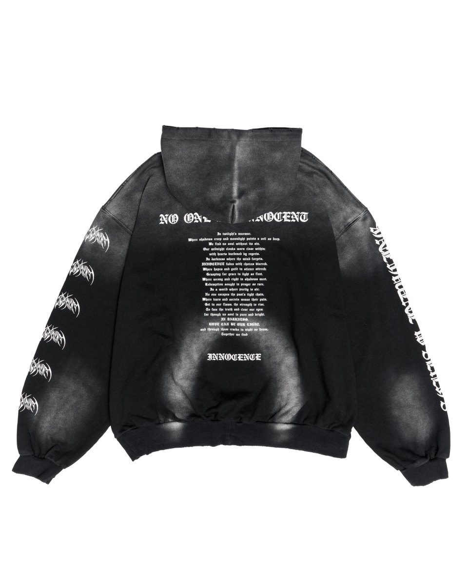 MUSINSA | SCHISM INDUCING EMO HOODIE CHARCOAL