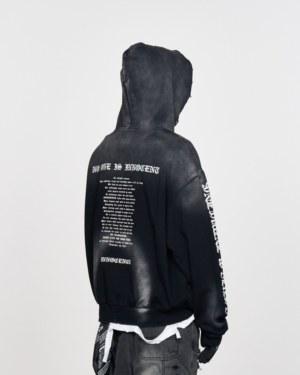 MUSINSA | SCHISM INDUCING EMO HOODIE CHARCOAL