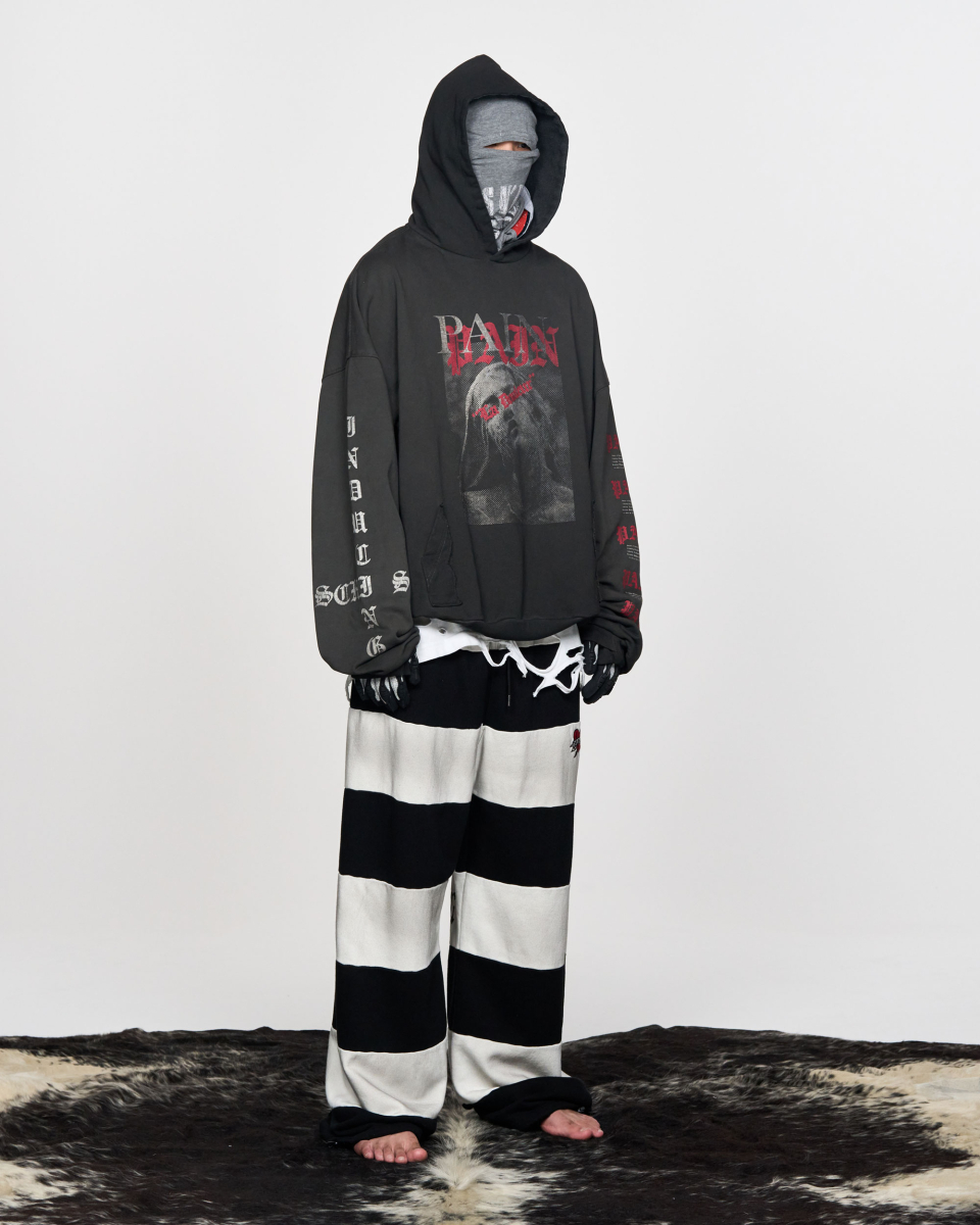 ★SCHISM INDUCING★BORO SWEATSHIRT MUSINSA | SCHISM INDUCING PAIN HOODIE BLACK
