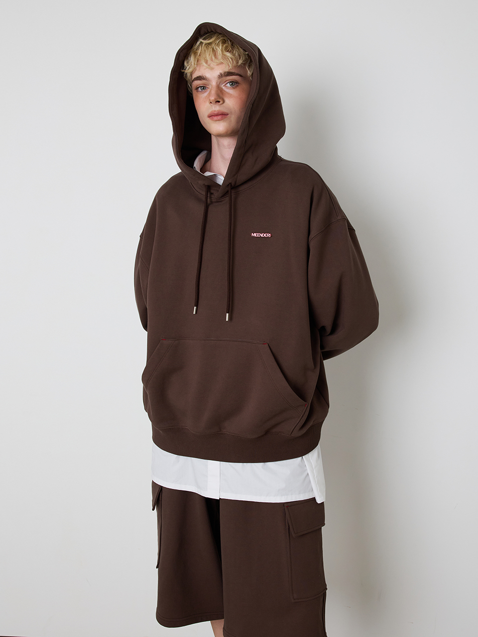 ★MEENDERI★BARTACK STITCH POCKET SHORTS - BROWN★正規品 Designer fashion, Seoul-fully created | W Concept