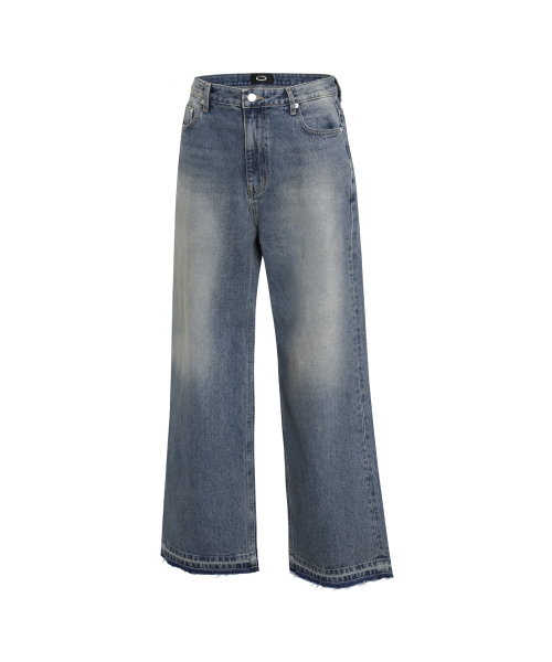 Полусвободные джинсы с разрезами Medium Blue