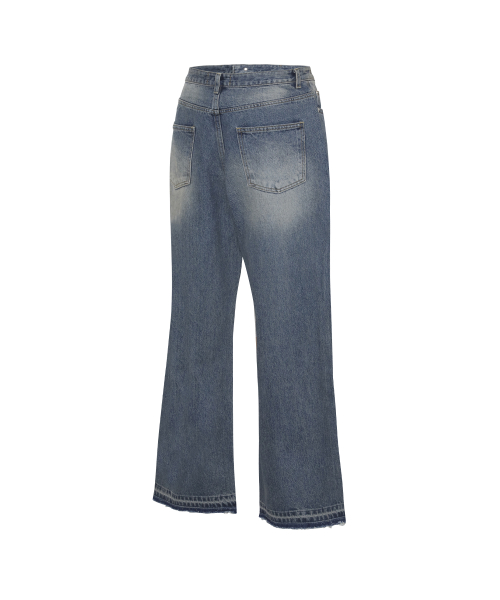 Полусвободные джинсы с разрезами Medium Blue