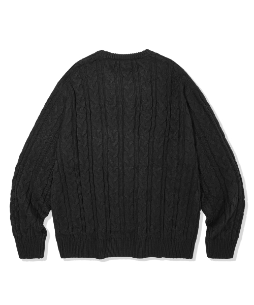 Круглый трикотажный джемпер Mellow [BLACK]