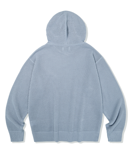 Сетчатый худи-трикотаж с логотипом (Blue)