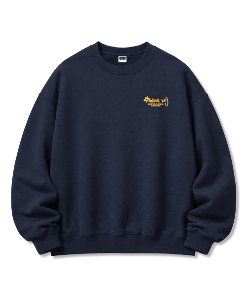 Оверсайз свитшот с котиком Navy (можно с начесом)