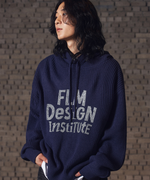 Вязаное худи FLM Breeze - Navy