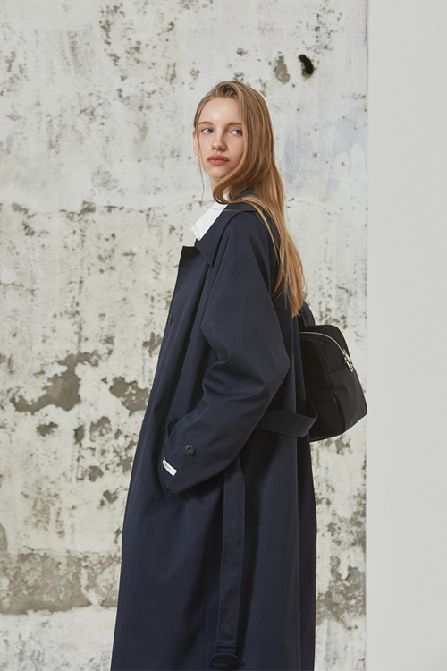 ANC SINGLE TRENCH COAT_NAVY
