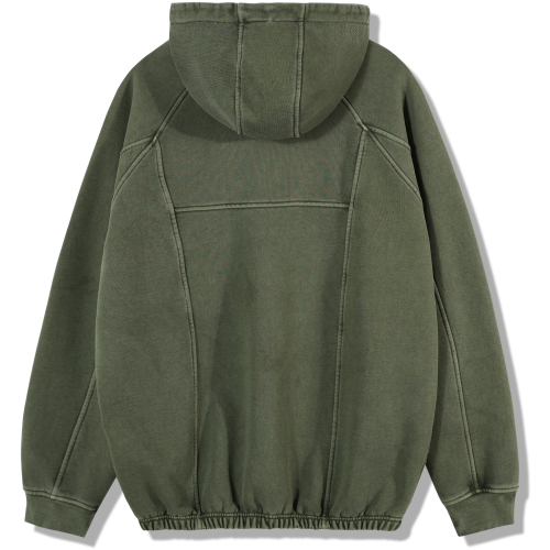 Пигментированное худи с полосой — Khaki
