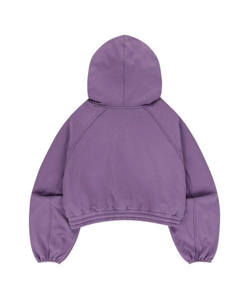 Укороченное худи с большими карманами Dark Purple