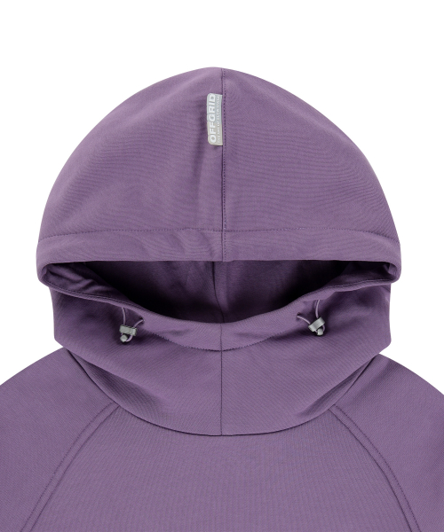 Укороченное худи с большими карманами Dark Purple