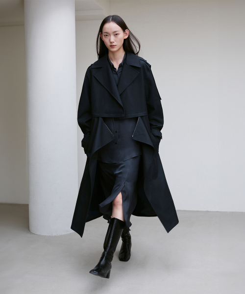 DETACHABLE ZIPPED TRENCH COAT