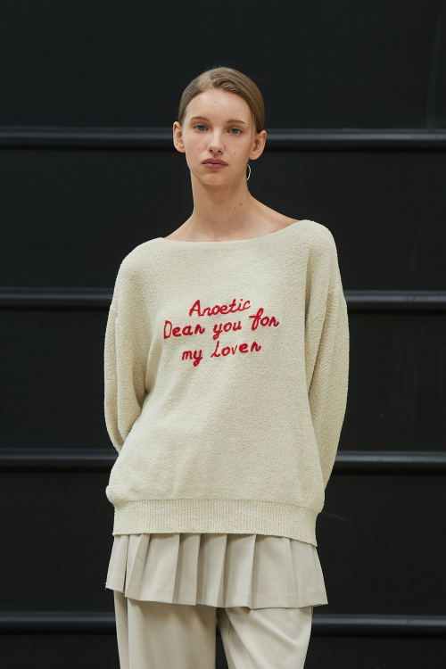 ANC EMBROIDERY BOATNECK KNIT_IVORY