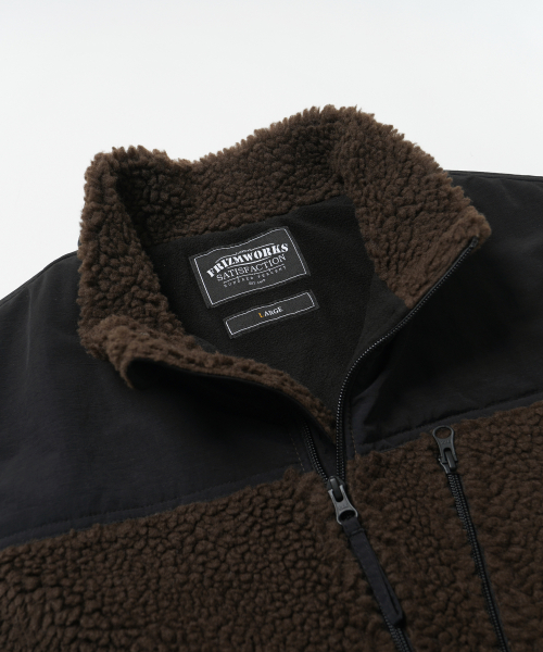 SNUG FLEECE VEST _ DARK BROWN
