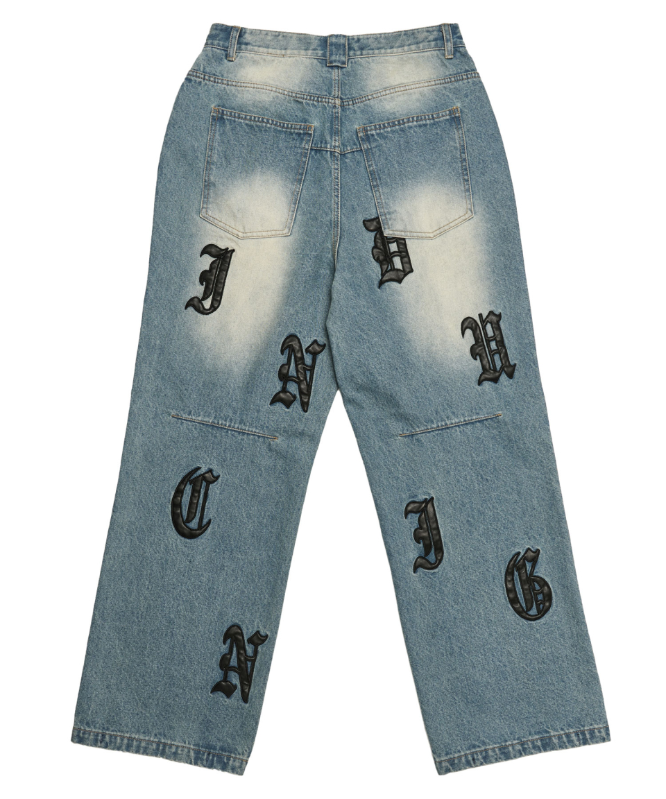 SCHISM INDUCING ■ SCHISM PATCH JEANS デニム MUSINSA公式 | SCHISM INDUCING SCHISM PATCH JEANS BLUE
